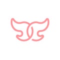 Pink butterfly abstract logo, Beautiful butterfly symbol, Vector Illustration Design, Isolated on White Background - Vector Royalty Free Stock Photo