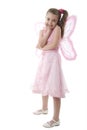 Pink Butterfly Little Girl. Royalty Free Stock Photo