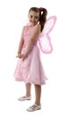 Pink Butterfly Little Girl. Royalty Free Stock Photo