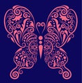 Pink butterfly ornament Royalty Free Stock Photo