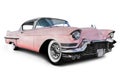 Pink cadillac car Royalty Free Stock Photo