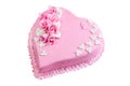 Pink cake heart Royalty Free Stock Photo