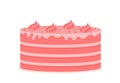 Pink cake icon Royalty Free Stock Photo