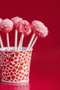 Pink cake pops