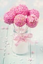 Pink cake pops Royalty Free Stock Photo