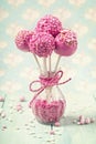 Pink cake pops