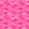 Pink camouflage. Girl pattern. Abstract seamless pattern