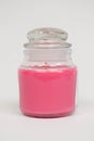 Pink candle jar