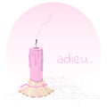 Pink candle