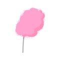 Pink candy floss cartoon icon Royalty Free Stock Photo