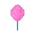 Pink candy floss icon, cartoon style Royalty Free Stock Photo