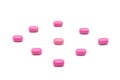 Pink Candy Mints Isolated Royalty Free Stock Photo