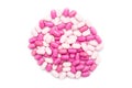 Pink Candy Mints Isolated