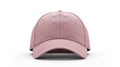Pink cap mockup isolated on white background for realistic presentation and professional showcasing