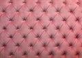 Pink capitone tufted fabric upholstery texture Royalty Free Stock Photo