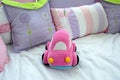 Pink car baby toy Royalty Free Stock Photo