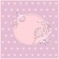 Pink card for girls Royalty Free Stock Photo