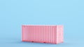 Pink Cargo Shipping Container Industrial Trade Business Kitsch Blue Background