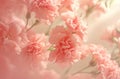 pink carnations arrange to the edge of the frame Royalty Free Stock Photo