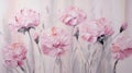 Stunning Carnation Art: Expressive Impasto Painting On Canvas