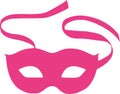 Pink carnival mask Royalty Free Stock Photo
