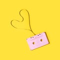 Pink cassette tape