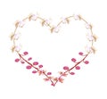 Pink Cassia Fistula Flowers in A Heart Shape