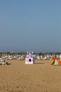 Pink castle on beach Rimini