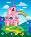 Pink castle theme image 3 Royalty Free Stock Photo