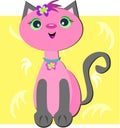 Pink Cat Royalty Free Stock Photo