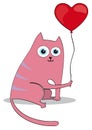 Pink Cat Royalty Free Stock Photo