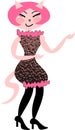 Pink Cat Girl Royalty Free Stock Photo