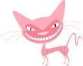 Pink cat with stripes