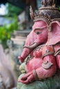 Pink ceramic ganesha statue