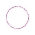 Pink chain in shape of circle Royalty Free Stock Photo