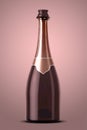 Pink Champagne Bottle Open Neck Royalty Free Stock Photo