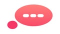 Pink Chat Bubble with Dots, Pending Message Vector Icon Generative AI Royalty Free Stock Photo