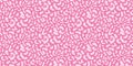 Pink Cheetah Seamless Pattern Leopard Background