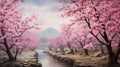 A Pink Cherry blossom beauty of Spring