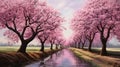 A Pink Cherry blossom beauty of Spring
