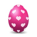 Pink chicken egg for easter Realistic and volumetric egg