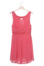 Pink chiffon dress is on white Royalty Free Stock Photo