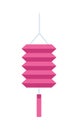 Pink chinese paper lamp hanging icon