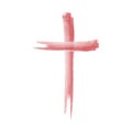 Pink christian cross Royalty Free Stock Photo