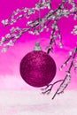 Pink Christmas ball Royalty Free Stock Photo