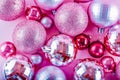 Pink Christmas balls Royalty Free Stock Photo