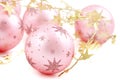 Pink christmas balls. Royalty Free Stock Photo