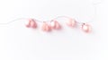 Pink Christmas Balls on a String Royalty Free Stock Photo