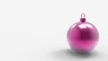 Pink Christmas balls with white background. colorful xmas balls for christmas tree, Xmas glass, metal and plastic ball. Group of Royalty Free Stock Photo