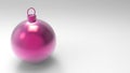 Pink Christmas balls with white background. colorful xmas balls for christmas tree, Xmas glass, metal and plastic ball. Group of Royalty Free Stock Photo